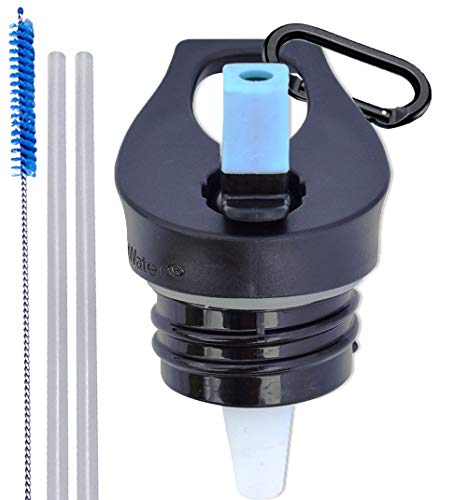Coldest Insulated Standard Mouth Size - Hydro Sports Straw Cap Flip Top Lid - Multi-Compatible with Standard Flask Mouth Size - Black Standard (for 12, 21, Gallon Lids) Standard Mouth