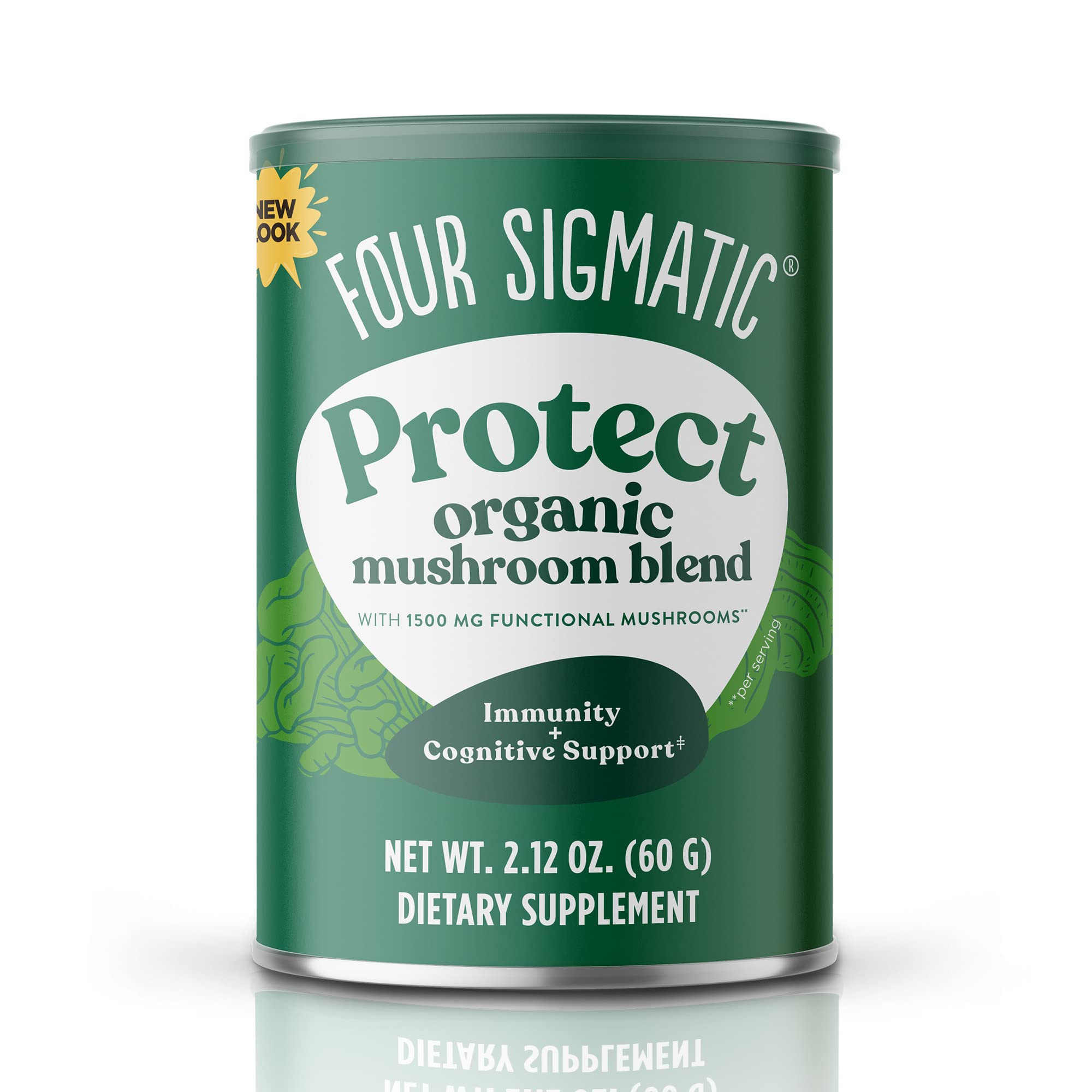 Mushroom Blend Defend Mix by Four Sigmatic | Organic Mushroom Powder Complex with Lion’s Mane, Cordyceps, Chaga, Reishi and More | Natural Immune Support Supplement | Vegan, Gluten-Free | 30 Servings 10 Mushroom Blend