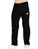 Nike Men's Sportswear Open Hem Club Pants, Black/White, Medium Tall