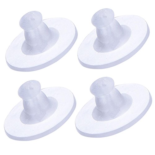 GoProver 100 Pack Earring Backs Earring Stoppers Clear Rubber Bullet Clutch Earring Backs with Pad