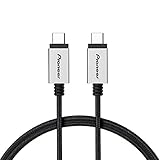 Pioneer Nylon Braided USB-C to USB-C Cable with Dupont Kevlar(1 Meter/3.3 ft),Compatible with Samsung Galaxy Note 8, S8, S8+, S9, Google Pixel, HTC U11, MacBook, Nintendo Switch and More
