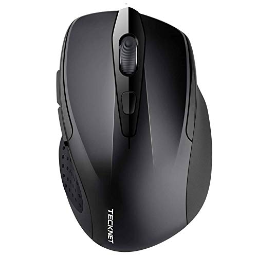 Book Cover TeckNet 2600DPI Bluetooth Wireless Mouse, 12 Months Battery Life with Battery Indicator, 2600/2000/1600/1200/800DPI (Black)