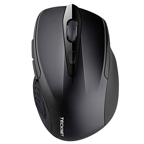 TeckNet 2600DPI Bluetooth Wireless Mouse, 12 Months Battery Life with Battery Indicator, 2600/2000/1600/1200/800DPI (Black)