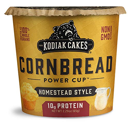 Kodiak Cakes Cornbread in a Cup, Homestead Style, 2.29 Ounce (Pack of 12) (Packaging May Vary)