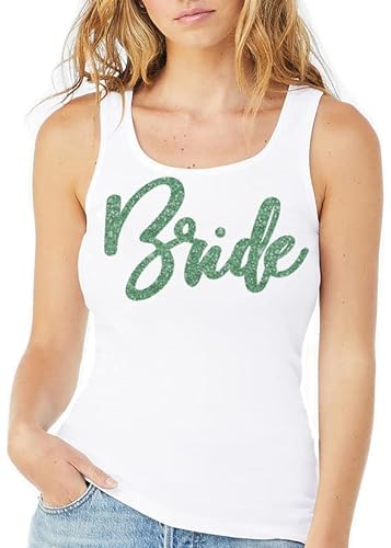 RhinestoneSash Bride, Bridal Party Bachelorette Shirts - Bride, Bridesmaid, Maid of Honor, Bride Squad Tanks