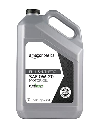 Book Cover Amazon Basics Full Synthetic Motor Oil - 0W-20 - 5 Quart