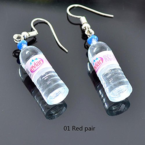 Ownsig Women Bohemian Water Bottle Pendant Earrings Drop Dangle Earrings Creative Unique