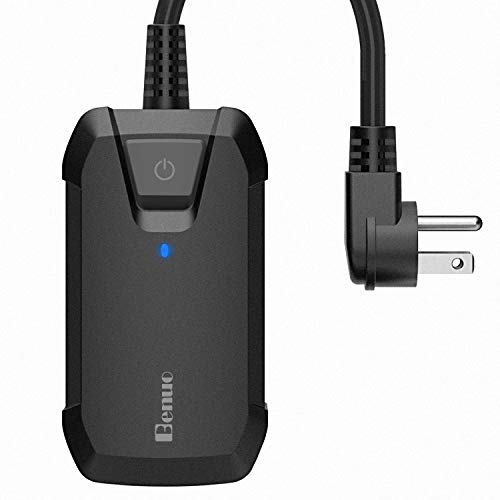 Wifi Outdoor Smart Outlet Plug, Benuo Wireless Smart Plug Waterproof Outlet Socket with Timer, Works with Alexa and Google Home for Voice Control, Wifi Enable Smartphone APP Control from Anywhere