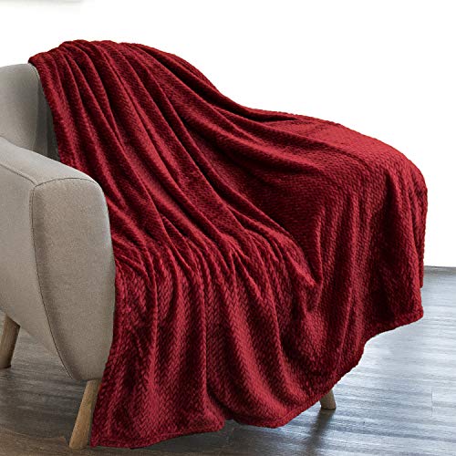 Book Cover PAVILIA Luxury Flannel Fleece Blanket Throw Twin Taupe Camel Neutral | Soft Decorative Jacquard Weave Microfiber Throw for Sofa Couch | Velvet Textured Leaf Pattern | Lightweight Plush Cozy | 60