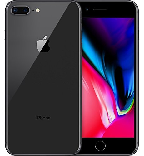 Book Cover Apple iPhone 8 Plus, 64GB, Space Gray - For Verizon (Renewed)