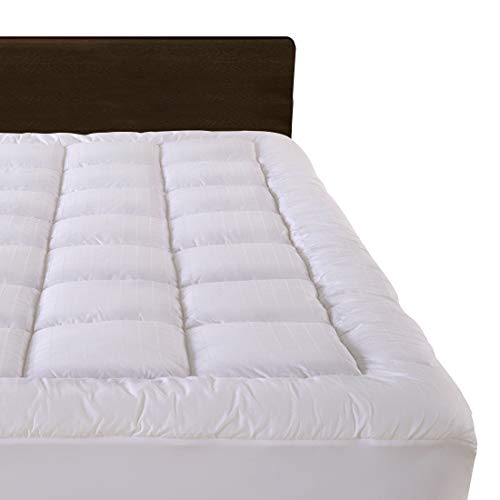 Book Cover Cloudream King Overfilled Mattress Pad Cover 8-22Ã¢â‚¬ÂDeep Pocket-300TC Snow Down Alternative Pillow Top Mattress Topper