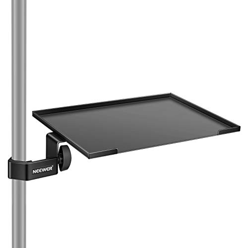 Neewer Clamp-On Rack Tray Holder, Microphone Stand Shelf, 7.9x11.8inch/20x30cm Surface Area with Maximum 3.3 pounds/1.5kg Load Capacity for Music Sheet, Accessory (Stand NOT Included)