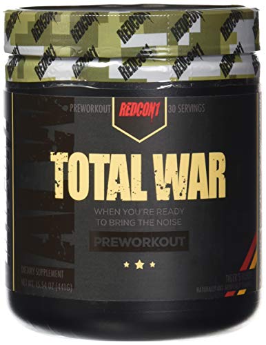 Book Cover Redcon1 Total War - Pre Workout, Tigers Blood (30) Servings, Boost Energy, Increase Endurance and Focus, Beta-Alanine, Caffeine