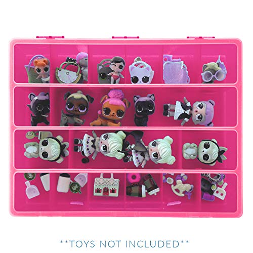 Book Cover Life Made Better Organizer Box For Dolls and Accessories, Great Gift Idea For Big Sister and Lil Sister, Pink