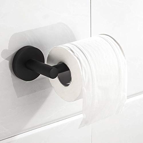 Book Cover Nolimas Matte Black Toilet Paper Roll Holder SUS304 Stainless Steel Bathroom Lavatory Rust Proof Toilet Tissue Holder Wall Mount