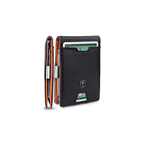 TRAVANDO Mens Slim Wallet with Money Clip Austin RFID Blocking Bifold Credit Card Holder for Men with Gift Box