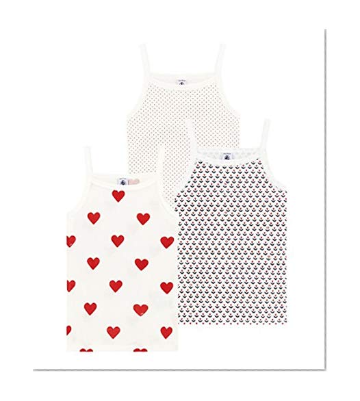 Petit Bateau Chemises A Bretelles, Blouse Fille (Lot de 3)