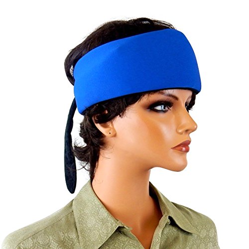 Experience Instant Cooling Relief with ChillBand Cooling Head/Neck Wrap: Stylish Bandana with Freezable Gel Pack Insert - Stay Cool in Vibrant Red or Cool Blue Shell Design (Blue)