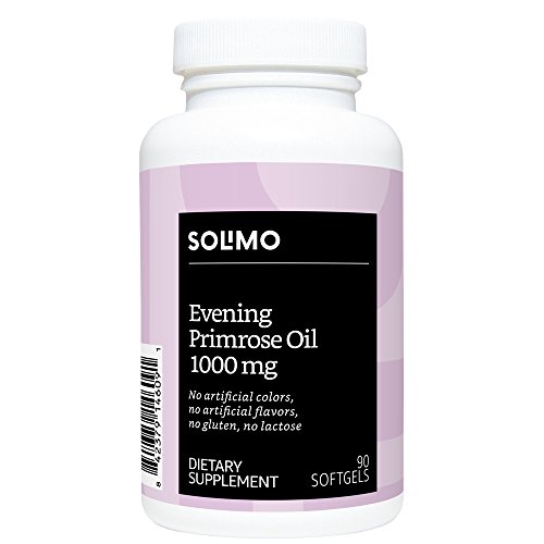 Book Cover Amazon Brand - Solimo Evening Primrose Oil 1000 mg, 90 Softgels, One Month Supply