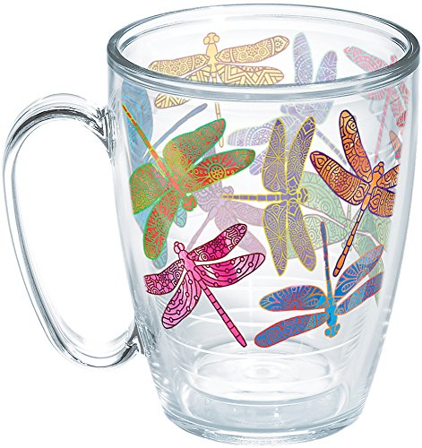 Tervis 1258391 Dragonfly Mandala Insulated Tumbler with Wrap, Tritan, Clear