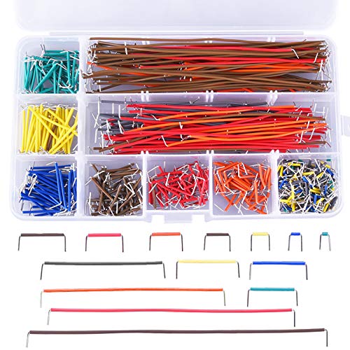Book Cover AUSTOR 560 Pieces Jumper Wire Kit 14 Lengths Assorted Preformed Breadboard Jumper Wire with Free Box