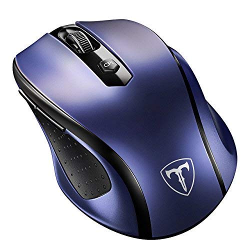 VicTsing MM057 2.4G Wireless Portable Mobile Mouse Optical Mice with USB Receiver, 5 Adjustable DPI Levels, 6 Buttons for Notebook, PC, Laptop, Computer, MacBook - Sapphire Blue