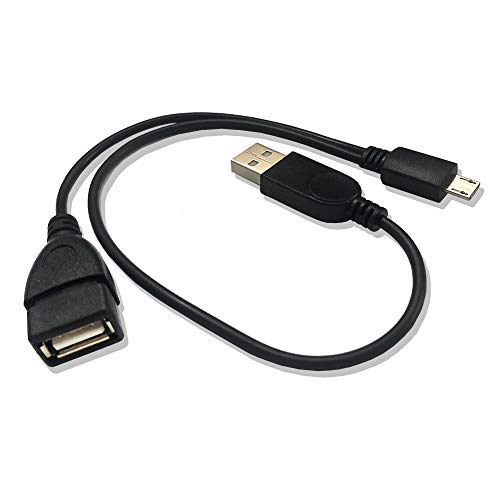Book Cover AuviPal 2-in-1 Micro USB to USB Adapter (OTG Cable + TV's USB Power Cable) - Black