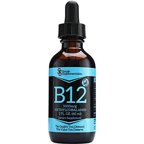Quality Vitamin B12 Liquid for Less - A Full 60 Servings x 5000mcg - Extra Strength Sublingual B12 Drops - Methylcobalamin - Vegan - Organic - Boost Energy - Speed Metabolism - USA