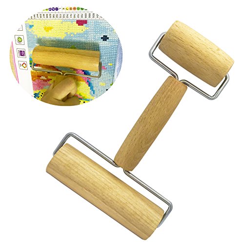 Book Cover SZLTZK Diamond Painting Tools Wooden Roller, Ideal Pressing Accessories Tools for Diamond Painting Kits for Adults