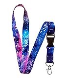 EASTERUP Lanyard for Keys Keychain Lanyard Premium Soft Silky Wide Strapped Beautifully Printed ID Teacher Lanyard with Spring Clip for Women/Men