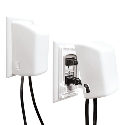 Dreambaby Dual Fit Outlet Plug Cover - Model L907 - Electrical Socket Guard for Standard and Decora (2 Pack), White