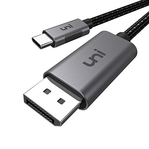 USB C to DisplayPort Cable 3ft (4K@60Hz, 2K@165Hz), uni Thunderbolt 3 to DisplayPort Cable Compatible with MacBook Pro 2020/2019/2018, MacBook Air/iPad Pro 2020/2018, XPS 15, Surface Book 2 - Gray