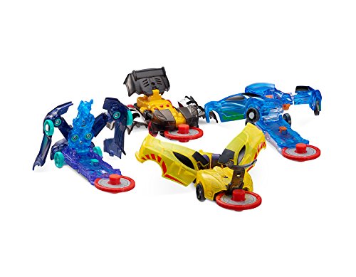 Level 1 - Jayhawk, Nightweaver, Nitebite & Sparkbug - Flipping Morphing Toy Car Vehicles (4 Pack)