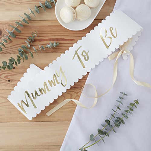 Ginger Ray Gold Foiled Mother To Be Baby Shower Sash Decoration