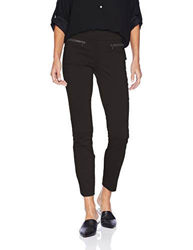 Leighton By My Michelle Women's Skinny Pull on Career Pant with Zipper Pockets