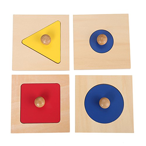 LEADER JOY Montessori Materials Insets Single Shape Puzzles Toddler Preschool Toys