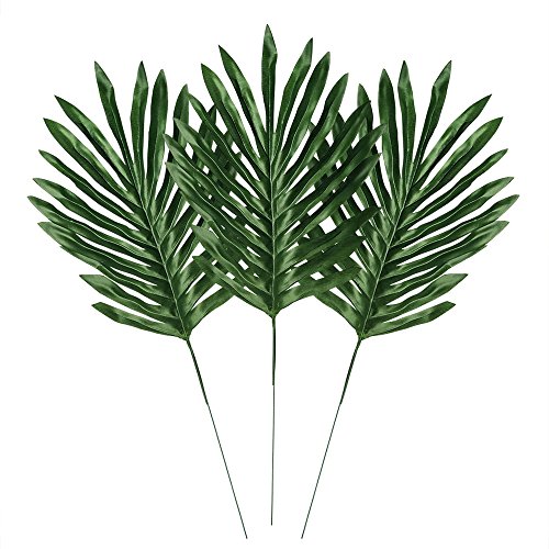 LEFUBABY 24 PCS Artificial Fake Lifelike Simulation Tropical Palm Leaves for Home Kitchen Party Decorations