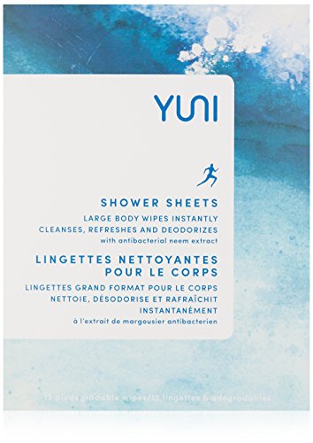 Book Cover YUNI Beauty Large Body Wipes (Peppermint Citrus, 12 Count) Super Soft Moist Showerless Wipes that Cleanse & Deodorize - On-the-Go No Rinse Body Cleanser - Biodegradable Individually Wrapped Body Wipes for Camping, Travel, or Gym