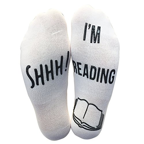 'Shhh I'm Reading' Funny Ankle Socks - Great Gift For Those People Who Love Books!