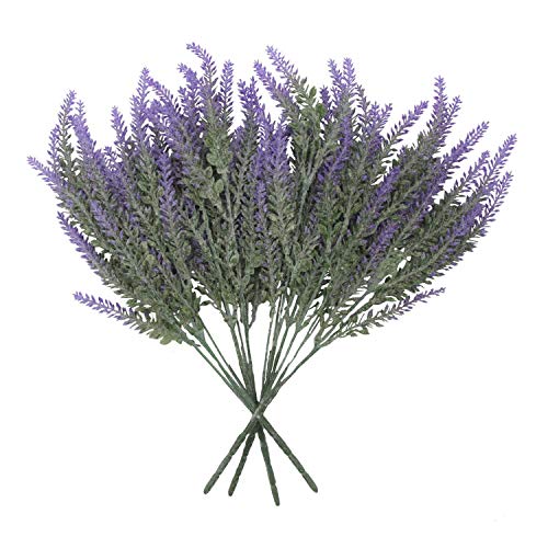 Houseables Faux Lavender, Artificial Flowers, Purple, 4 Bundles, Plastic, Fake Plant, Decor, Modern, Mantel Decorations, For Indoor, Outdoor, Home, Bedroom Accessories, Kitchen, Fireplace, Living Room