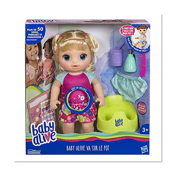 Baby Alive - Va Sur Le Pot - Poupee Cheveux Blonds - E0609