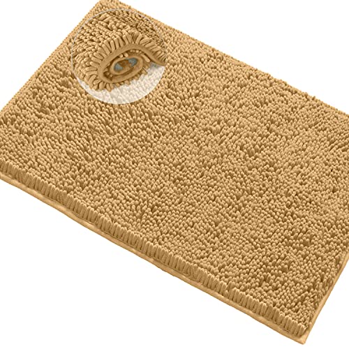 Ultra Soft Texture Chenille Plush Bath Rugs Floor Mats, Bath Rug Non Slip Microfiber Door Mat for Kitchen / Entryway / Living Room, 32 by 20 inches,