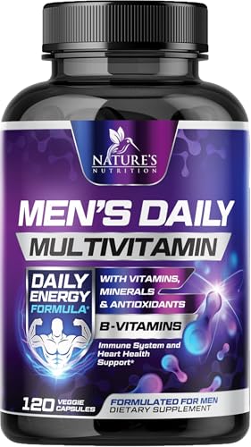 Multivitamin for Men - Advanced Supplement with Full-Spectrum Formula, Essential Vitamins A, C, D, E, & Zinc - High Potency B Vitamins Multi - Men’s Daily Multivitamins - Bottled in USA - 120 Capsules