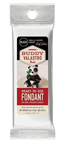 Buddy Valastro Foods Black Fondant (Vanilla, 4.4 Ounces)
