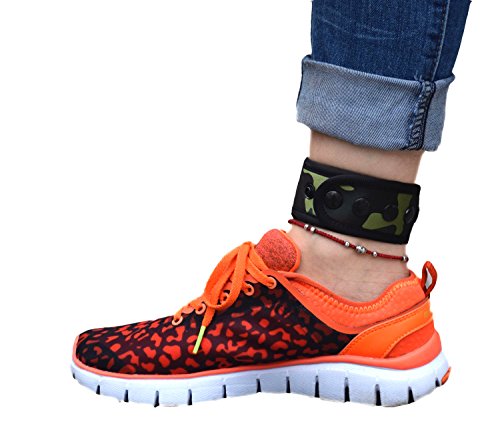 B-Great Ankle Band for Men and Women Compatible with Fitbit Flex 2/One/Zip/Charge 2 3/Alta HR or Garmin Vivofit/2/3/4/JR Fitness Tracker (Camo Pattern, Medium)