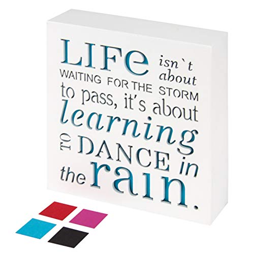 Book Cover Kauza Dance In The Rain - Home Decor Signs, Decorative Signs, Inspirational Plaques,Wooden Signs With Sayings Inspirational Gifts