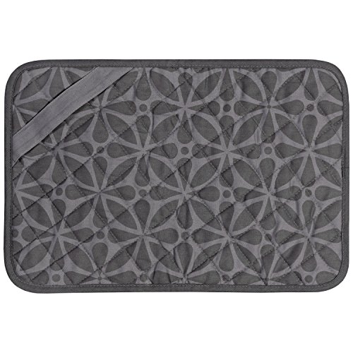 Envision Home 596901 Trivet Mat, 92% Polyester, 8% Cotton, Gray Print