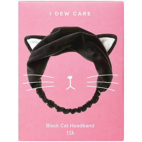 Book Cover I DEW CARE Black Cat Headband | Headband for Washing Face, Makeup, Shower, Bath | Teen Girl Stuff | Korean Skincare