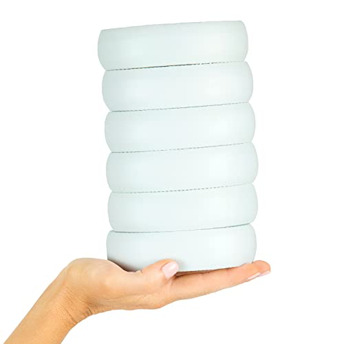 Vive Lotion Applicator Replacement Pads (6 Pack) - Long Reach Handle Loofah Sponge Shower Scrubber for Self Back Application - Body Bath Wash Brush for Skin Cream, Suntan, Tanning, Aloe - Men, Women