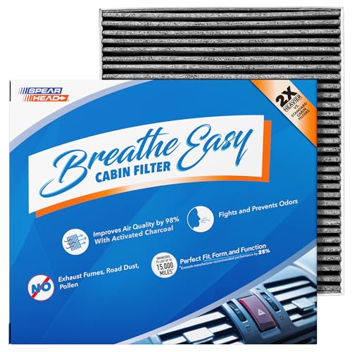 Spearhead Odor Defense Breathe Easy AC & Heater Cabin Filter | Fits Select 2010-2022 Buick, Cadillac, Chevrolet, Saab Like OEM | Up to 25% Longer Lasting w/Activated Carbon (BE-775B)